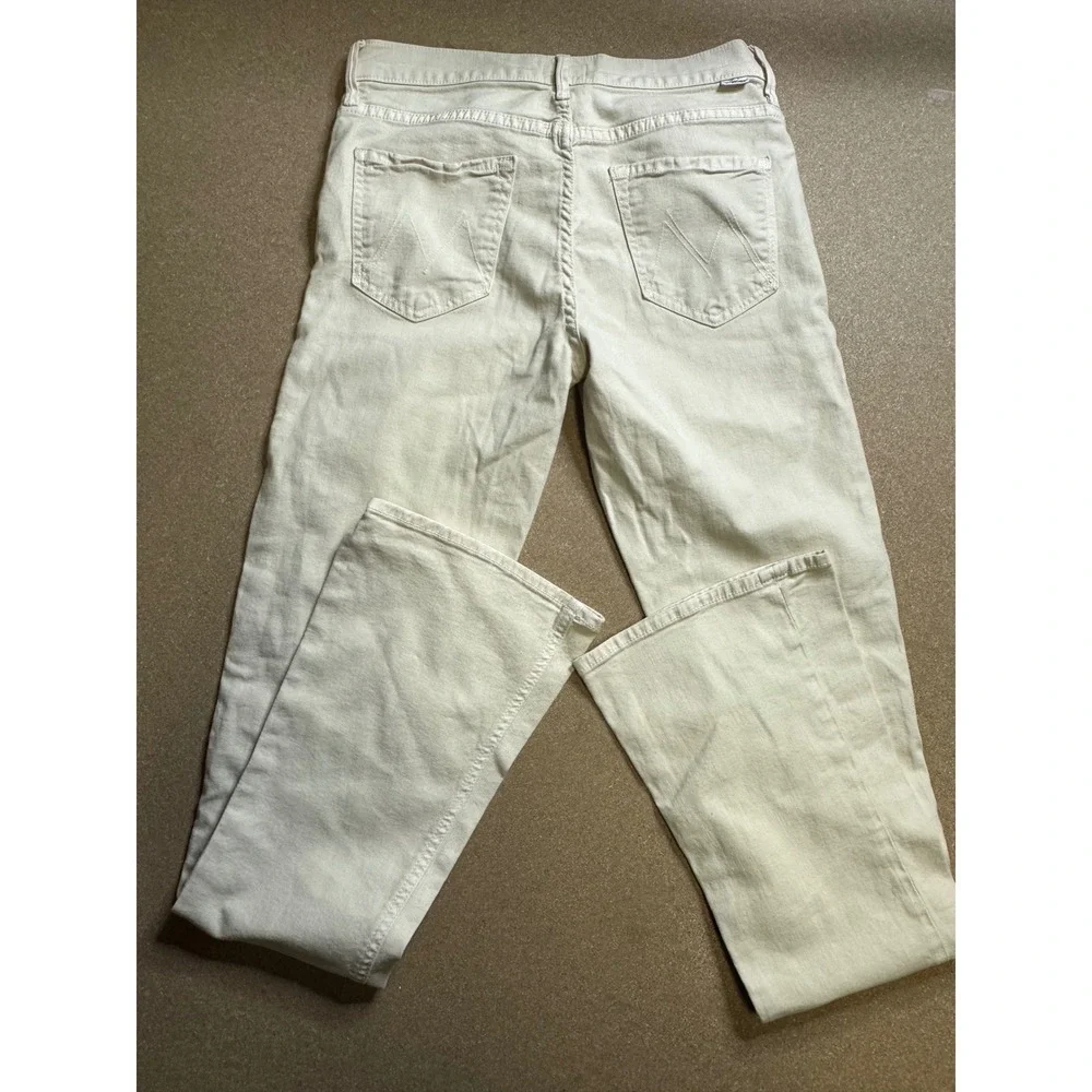 Mother The Runaway Flare Jeans‎ So Far Gone Ivory Off White Denim Size 29